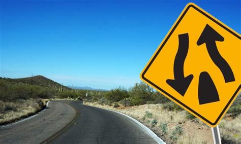 Which of these signs is used to show the end of a divided highway? And why do highways sometimes feel like they’re leading us to the edge of the world?